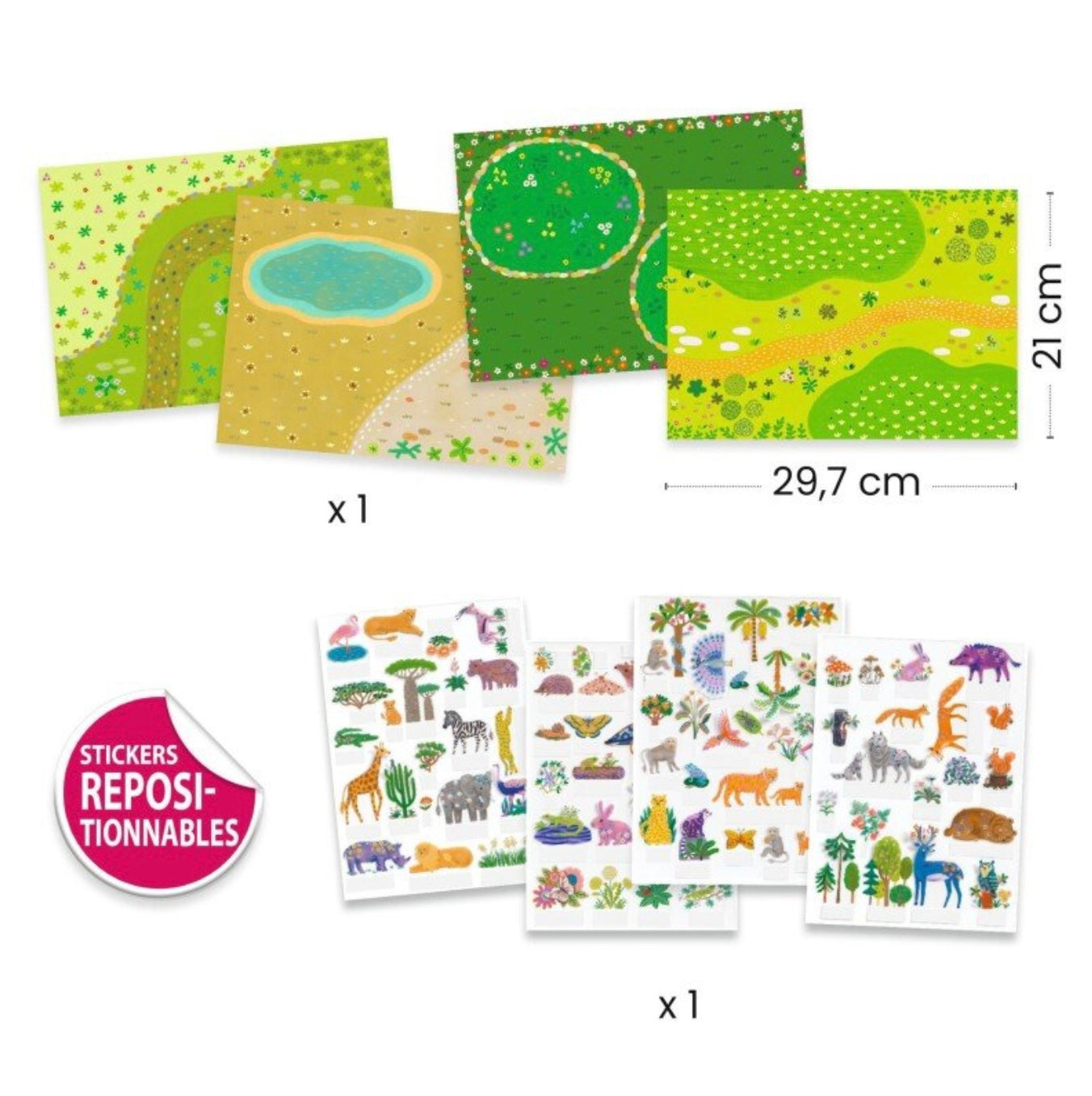 Daugkartiniai 3D lipdukai - Gyvūnai