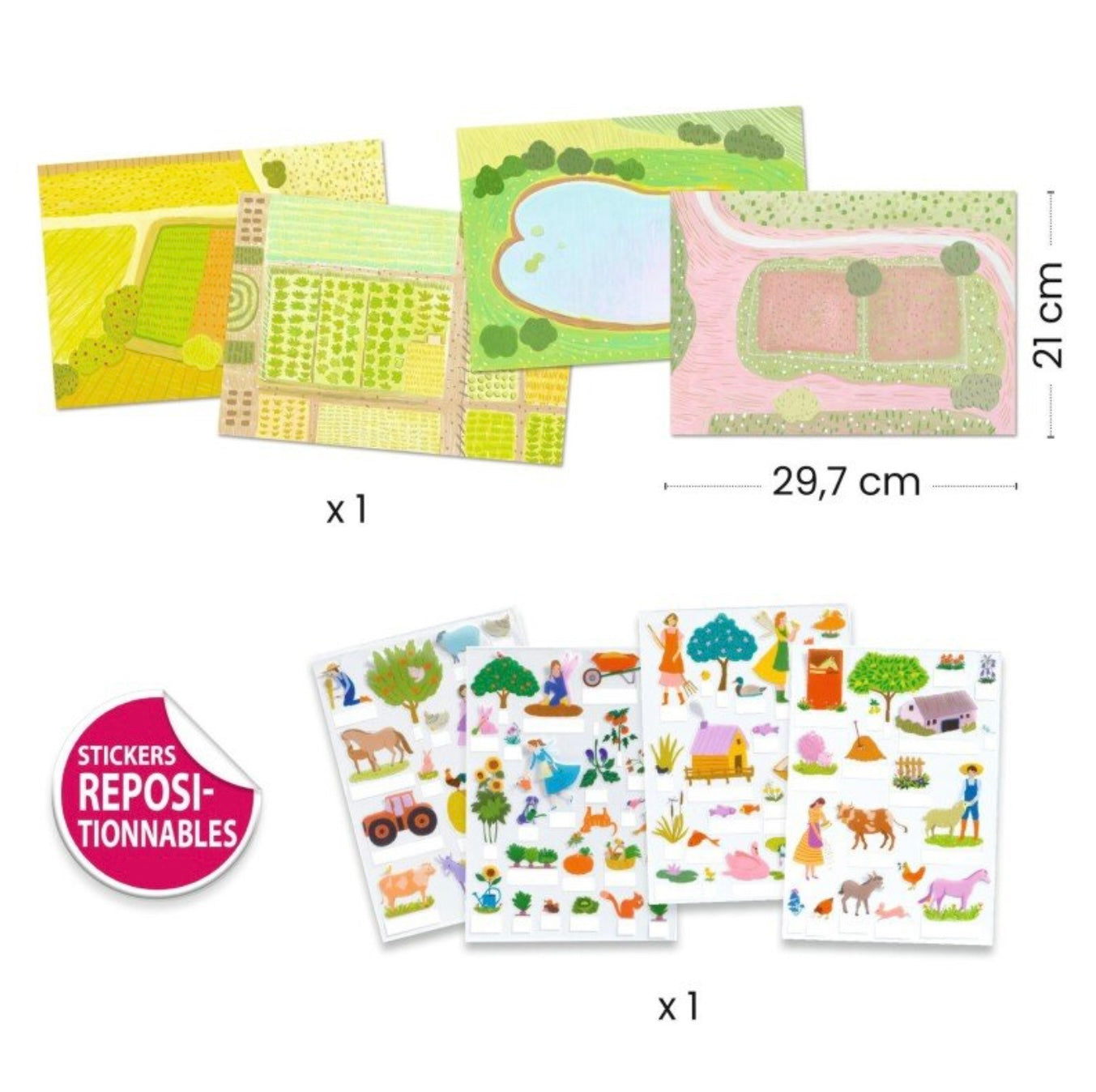 Daugkartiniai 3D lipdukai - Ferma