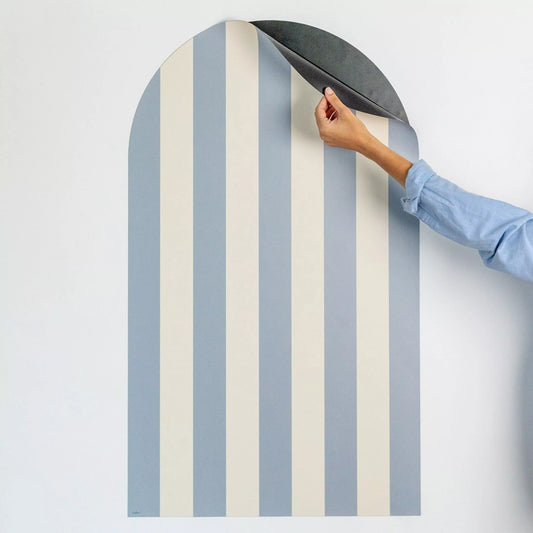 Magnetinė lenta prie sienos - Striped arche | Bleu – 1mx58cm