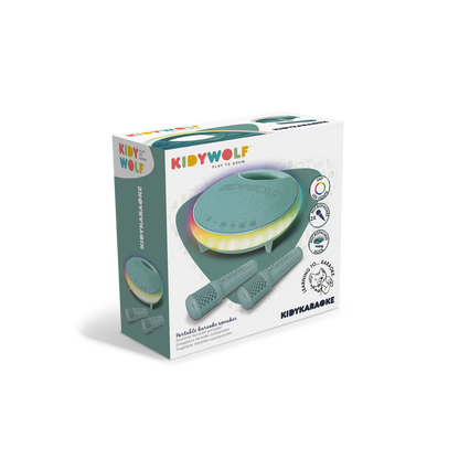 Nešiojama karaoke kolonėlė su mikrofonais - KIDYKARAOKE-GR