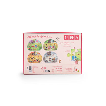 4 mini dėlionės – La Grande Famille