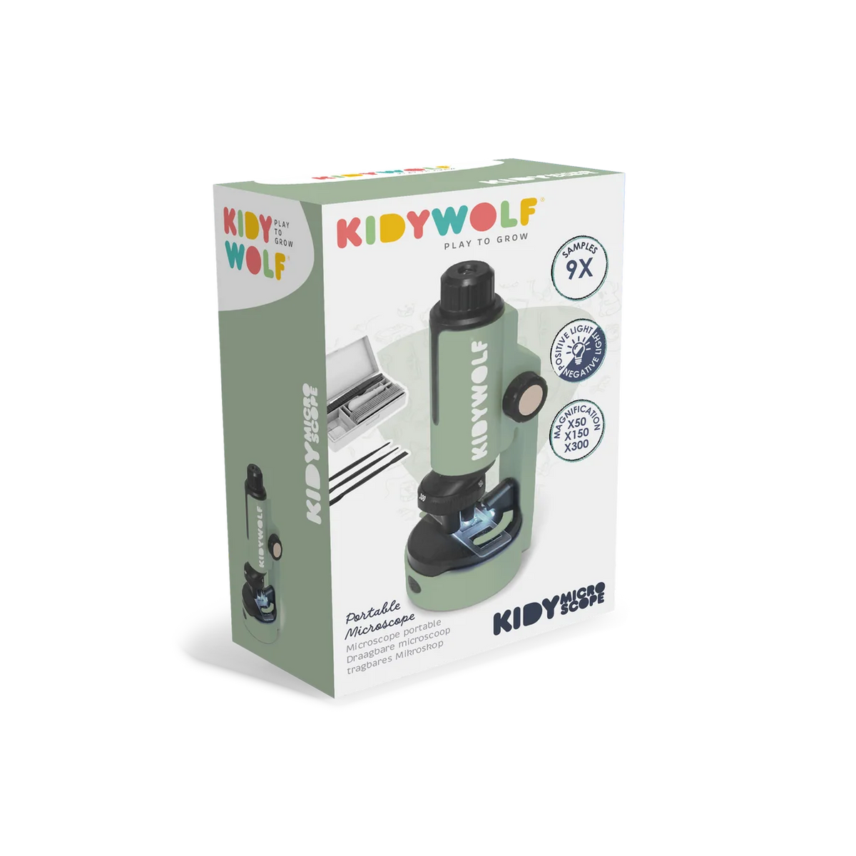 Kidywolf - KIDYMICROSCOPE nešiojamas mikroskopas vaikams - žalias - LE KUKU