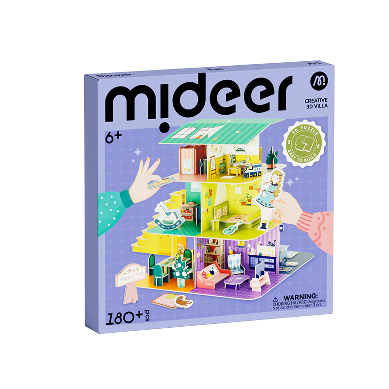 Mideer - 3D dėlionė / DIY lėlių namas