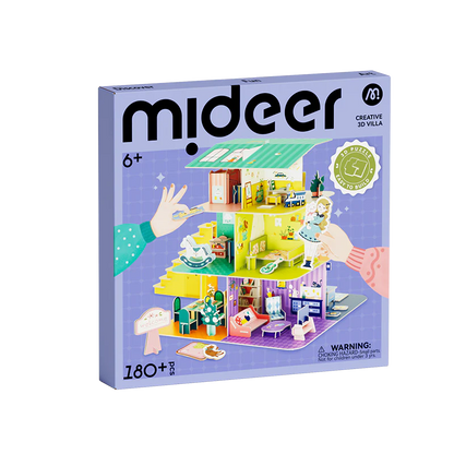 Mideer - 3D dėlionė / DIY lėlių namas