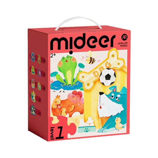 Mideer - Level Up dėlionių rinkinys - 1 lygis Gyvūnai
