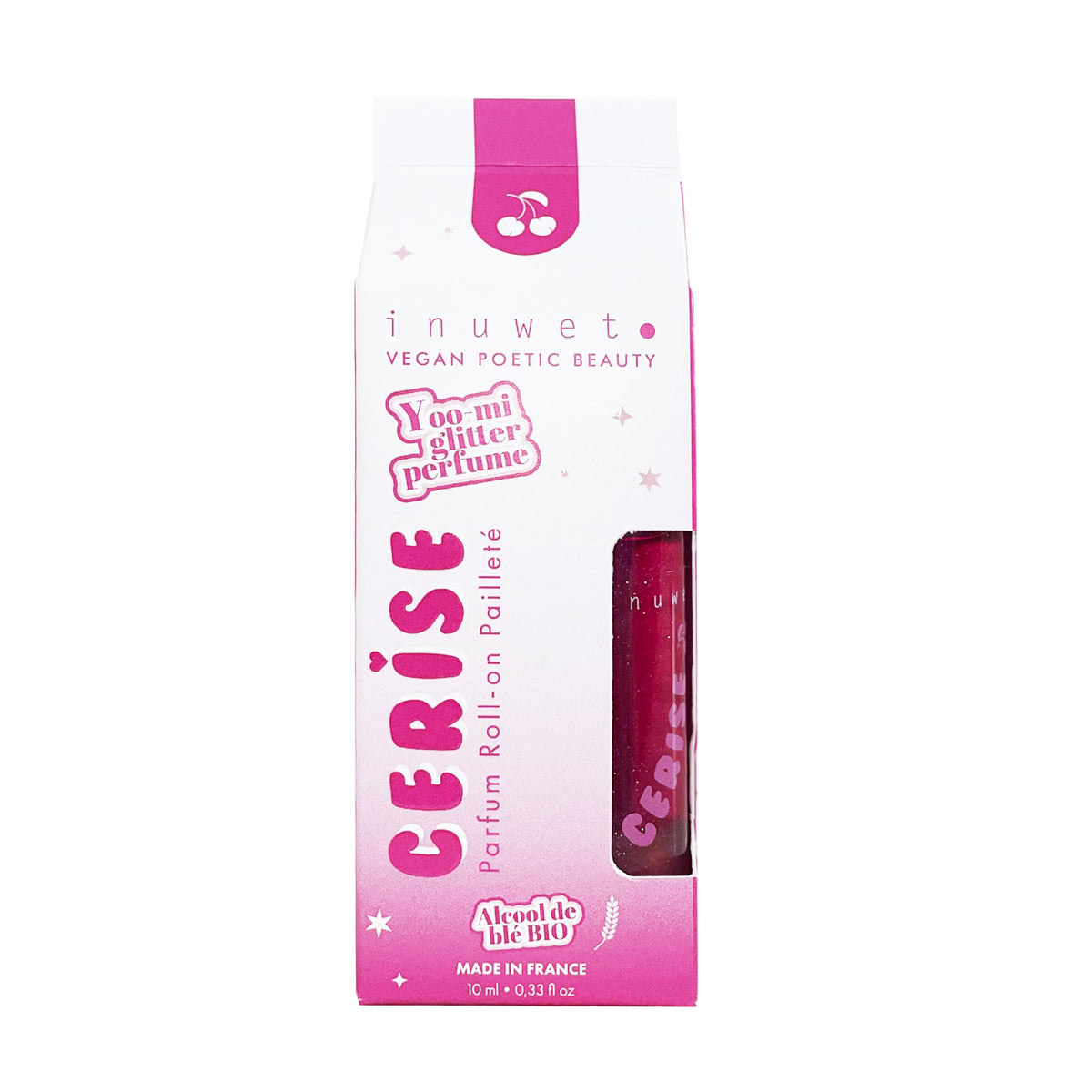 Inuwet Yumi Glitter roll-on kvepalai vyšnia su blizgučiais