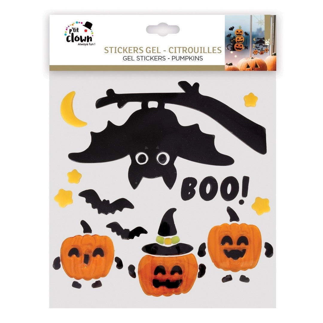 Geliniai lipdukai - Moliūgai - Halloween (Atsitiktinis modelis)