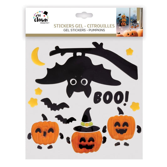 Geliniai lipdukai - Moliūgai - Halloween (Atsitiktinis modelis)