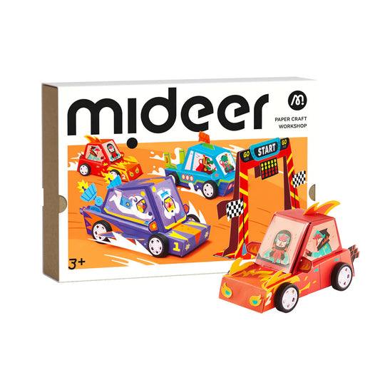 Mideer - Popieriaus rankdarbių rinkinys – Automobiliai