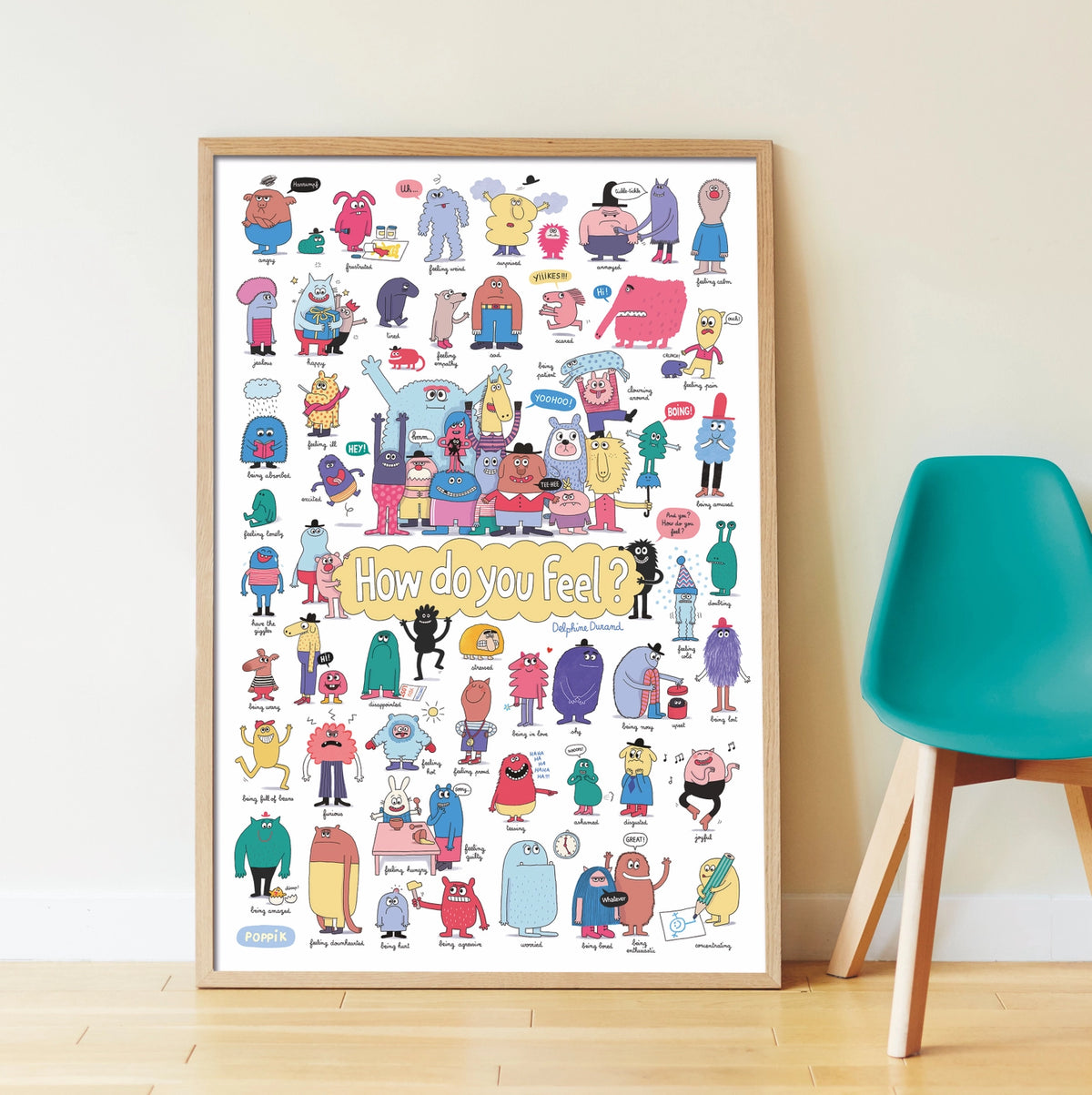Poppik - Edukacinis plakatas su lipdukais - Emocijos | Poster Discovery Emotions