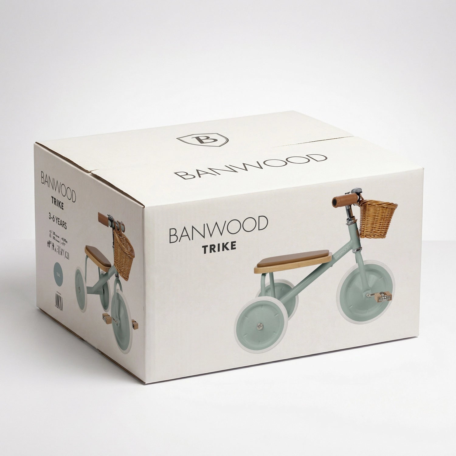 Banwood vintažinis triratukas su krepšeliu - Pale Mint - LE KUKU