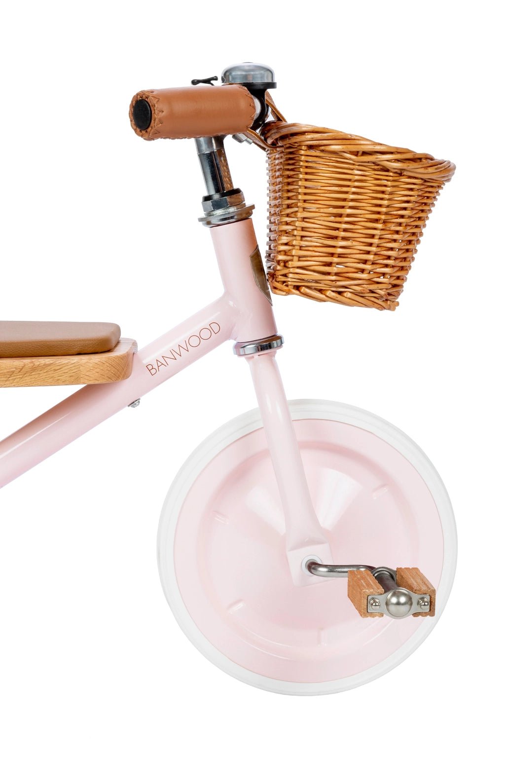 Banwood vintažinis triratukas su krepšeliu - Pink - LE KUKU