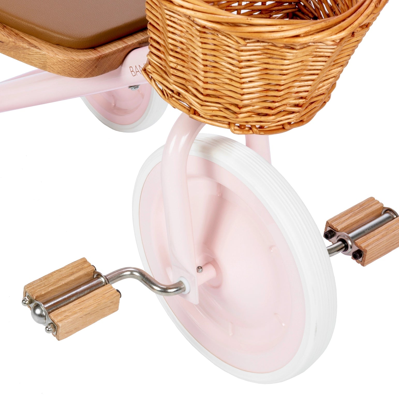 Banwood vintažinis triratukas su krepšeliu - Pink - LE KUKU