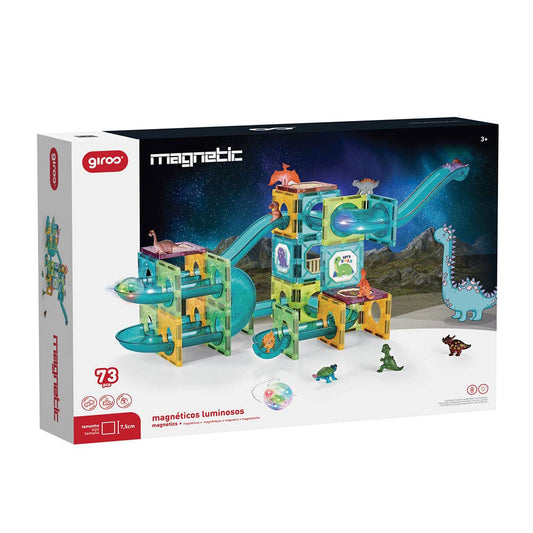 Magnetinis žaidimas vaikams „Luminous“ Dino - 73 vnt.