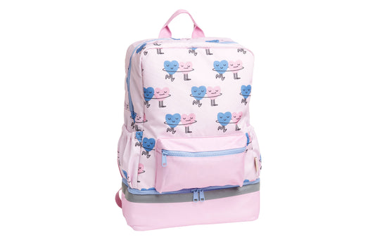The Cotton Cloud - kuprinė į mokyklą - A4 Backpack Dancing Hearts