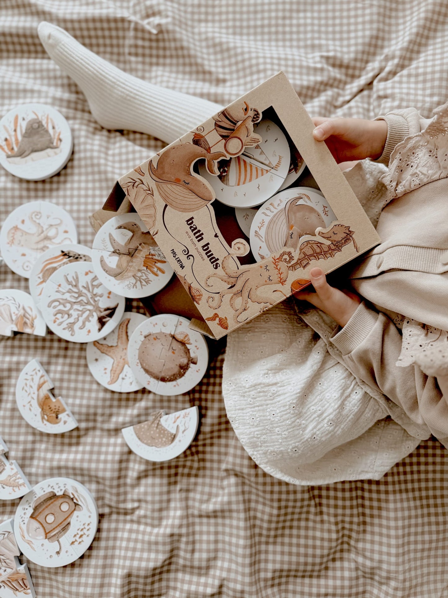 Plūduriuojanti vonios dėlionė vaikams - Bath buds