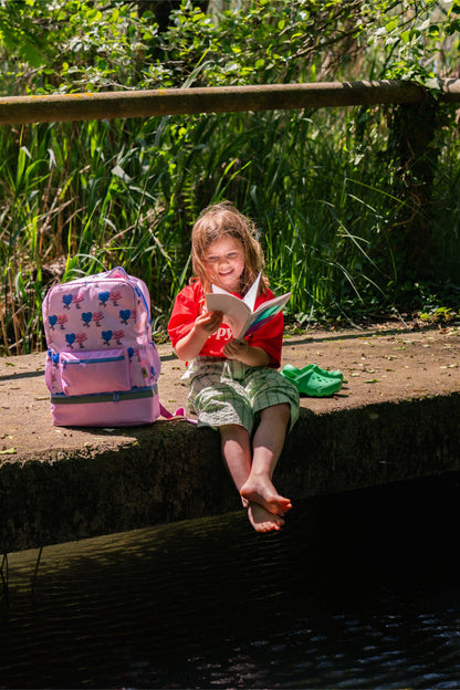 The Cotton Cloud - kuprinė į mokyklą - A4 Backpack Dancing Hearts
