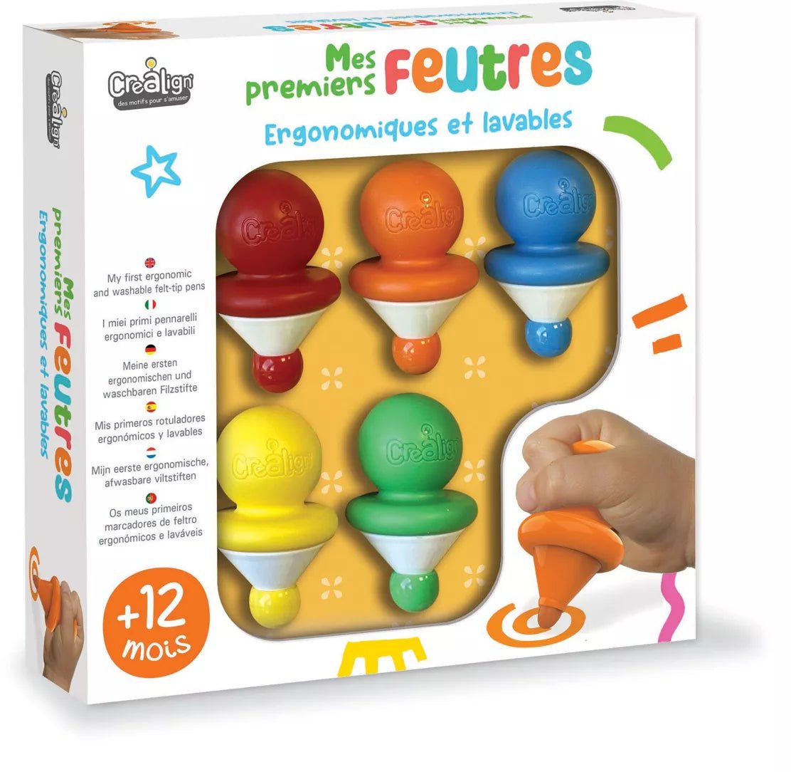 Créa Lign pirmieji flomasteriai x5 - My first markers - LE KUKU
