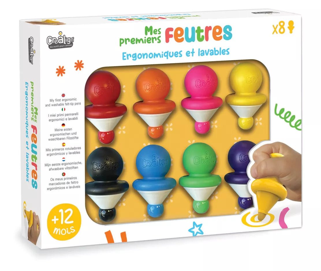 Créa Lign pirmieji flomasteriai x8 - My first markers - LE KUKU
