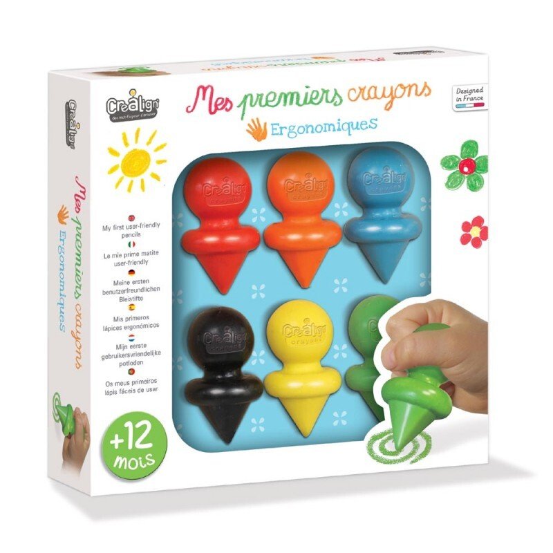 Créa Lign pirmosios kreidelės x6 - My first pencils - LE KUKU