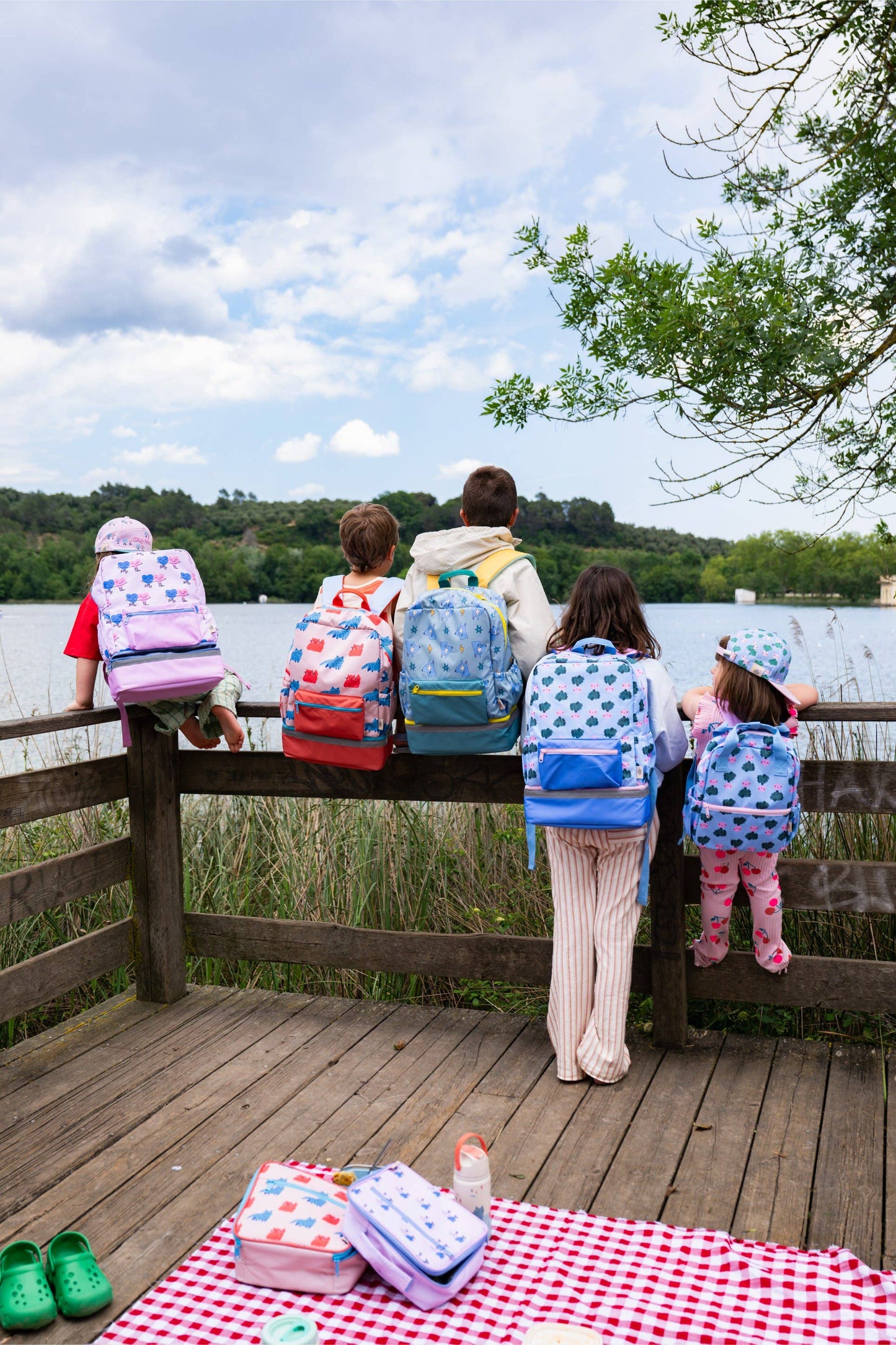 The Cotton Cloud - kuprinė į mokyklą - A4 Backpack Dancing Hearts
