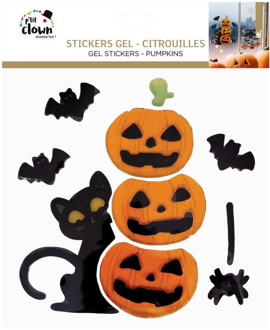 Geliniai lipdukai - Moliūgai - Halloween (Atsitiktinis modelis)