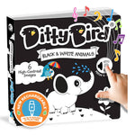Ditty Bird - Garsų knygelė „Black and White" – naujagimiams (USB-C) - LE KUKU