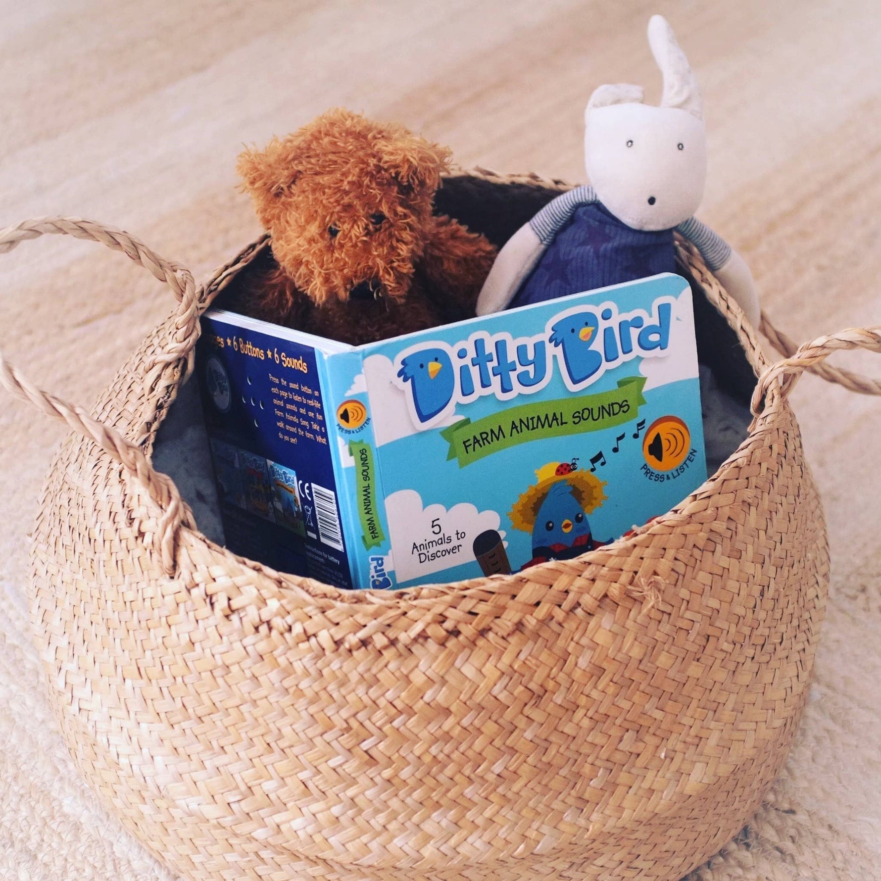 Ditty Bird - Garsų knygelė „Farm Animal" – Ūkio gyvūnai (USB-C) - LE KUKU