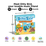 Ditty Bird garsų knygelė „Safari Animal Sounds" – safario gyvūnai (USB-C) - LE KUKU