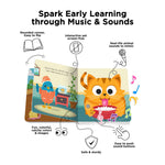 Ditty Bird - Sensorinė garsų knygelė „Montessori Cute Animals" – mieli gyvūnai (USB-C) - LE KUKU