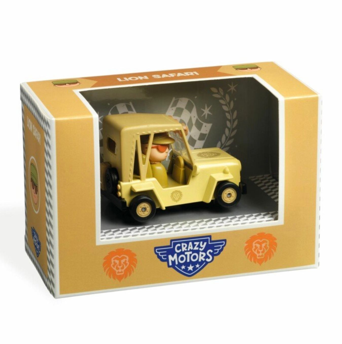 DJECO - Crazy motors - Pamišę automobiliai - Safari liūtas - LE KUKU