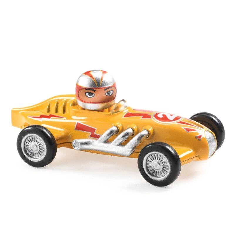Djeco - Crazy motors - Žaislinė mašinėlė - Geltonasis Super Greitis - LE KUKU