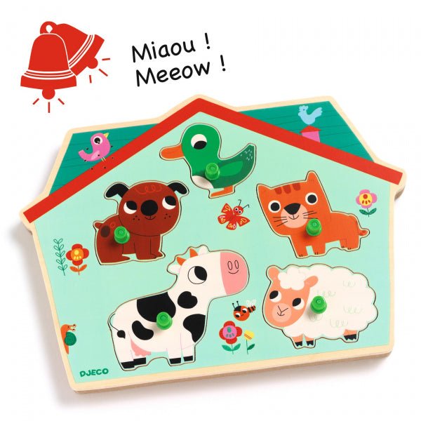 DJECO - Mažųjų garsinė dėlionė - Ouaf woof - LE KUKU