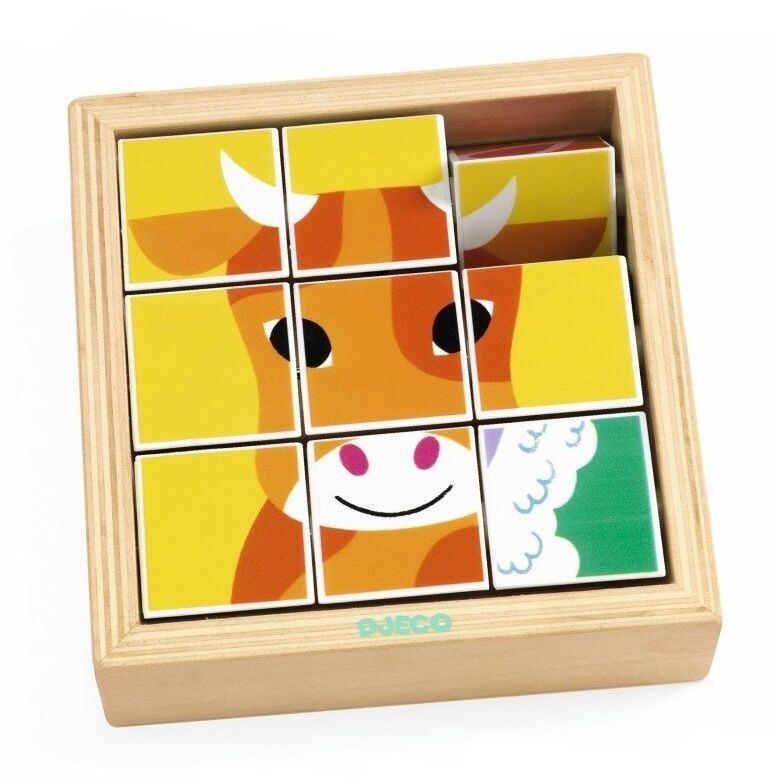 DJECO - medinė dėlionė – suk gyvūnėlį - Animoroll - LE KUKU