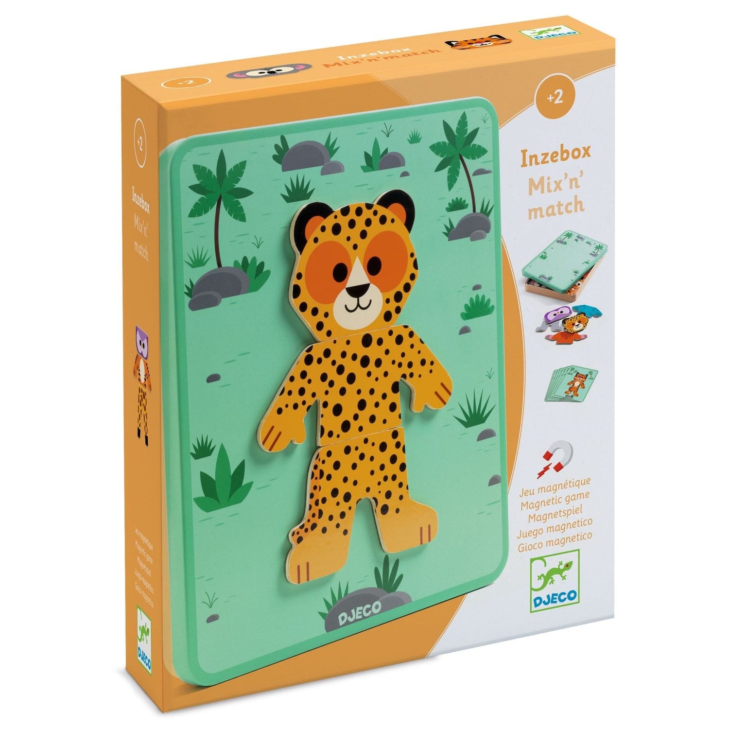 Djeco - mediniai magnetai ir metalinė dėžutė - Gyvūnai🐯 - LE KUKU