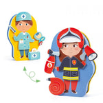 DJECO - Mediniai magnetai ir metalinė dėžutė - Profesijos - LE KUKU