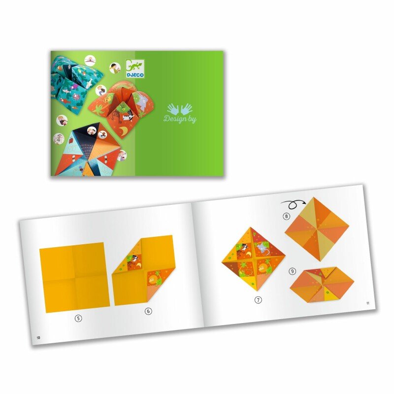 Djeco origami rinkinys - Paukščių žaidimas (Popierinis būrėjas) - LE KUKU