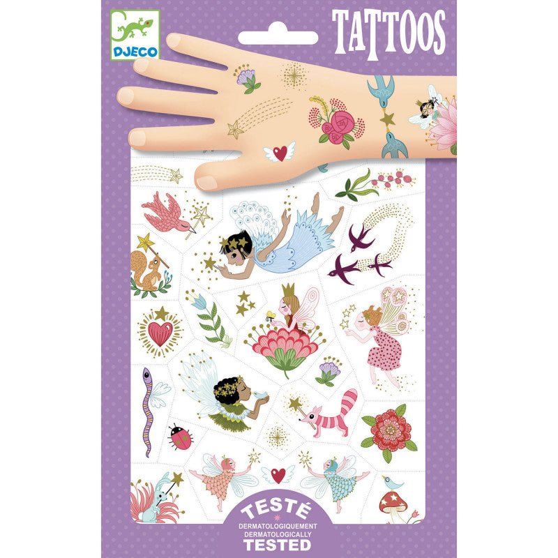 DJECO - Tatuiruotės - Fėjos (50+ tatuiruočių) - LE KUKU
