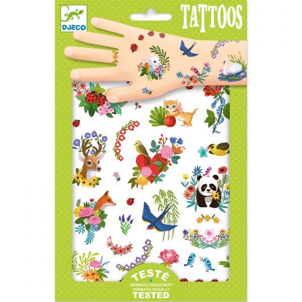 DJECO - Tatuiruotės - Pavasaris (50+ tatuiruočių) - LE KUKU
