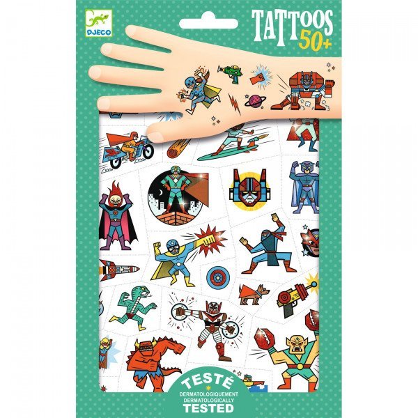 DJECO - Tatuiruotės - Superherojai (50+) - LE KUKU