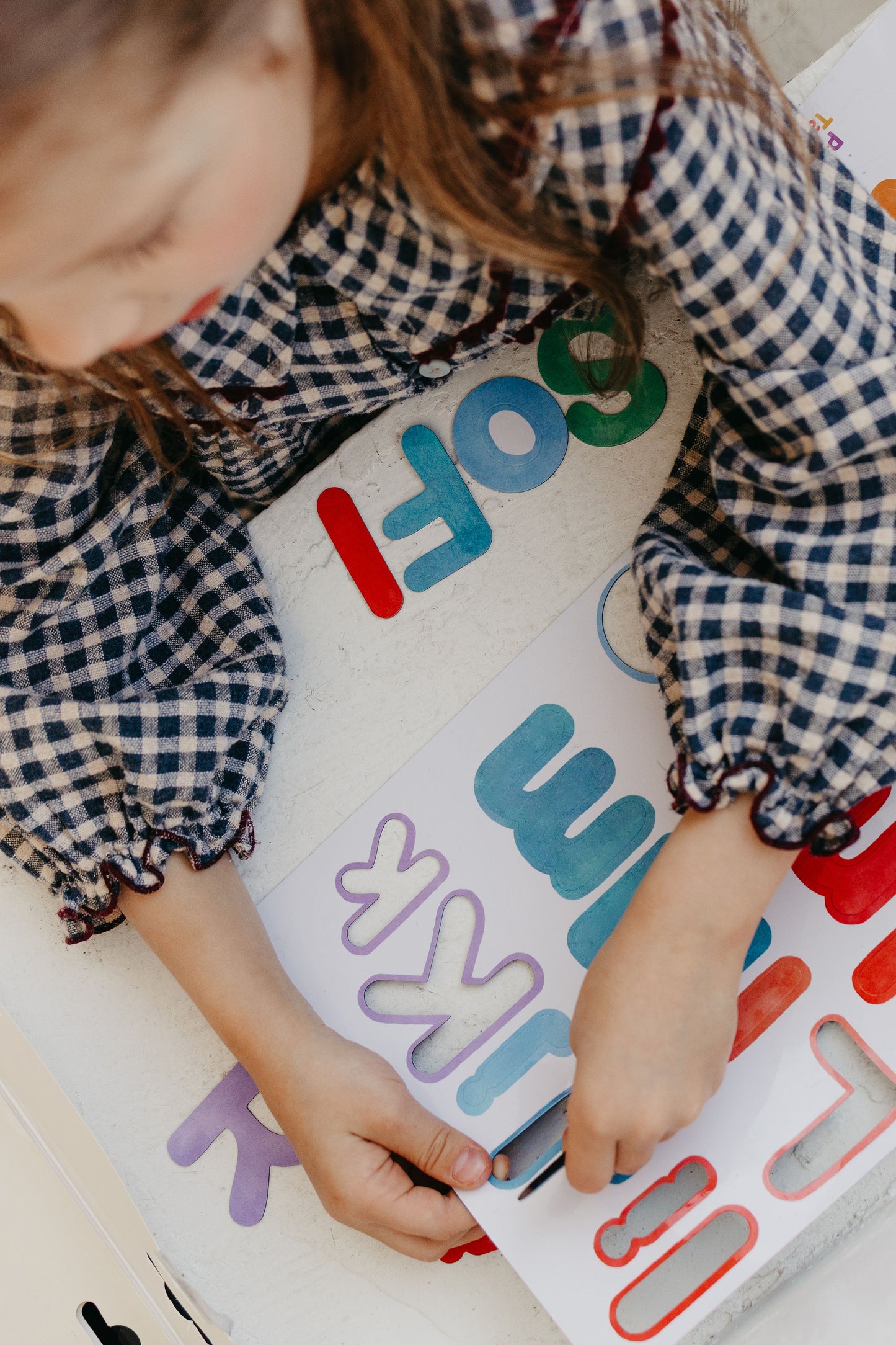 Magnetic board for children - Arche - Beige checkered
