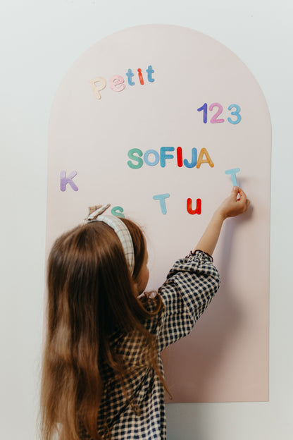 Magnetic board for children - Arche - Beige checkered