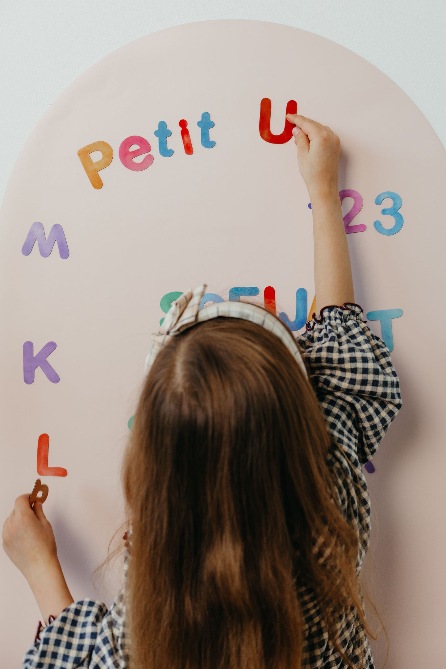Magnetic board for children - Arche - Beige checkered