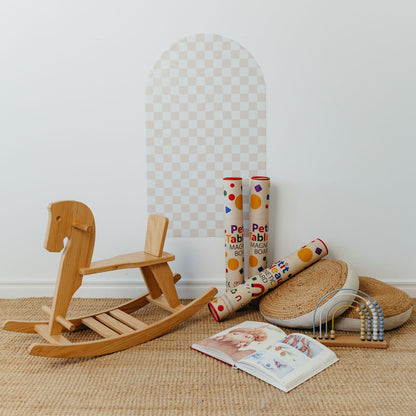 Magnetinė lenta vaikams - Arche - Beige checkered