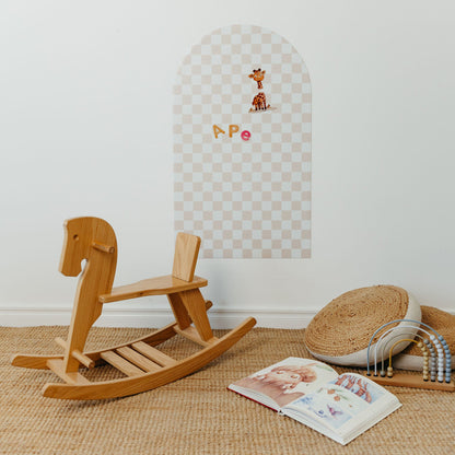 Magnetinė lenta vaikams - Arche - Beige checkered