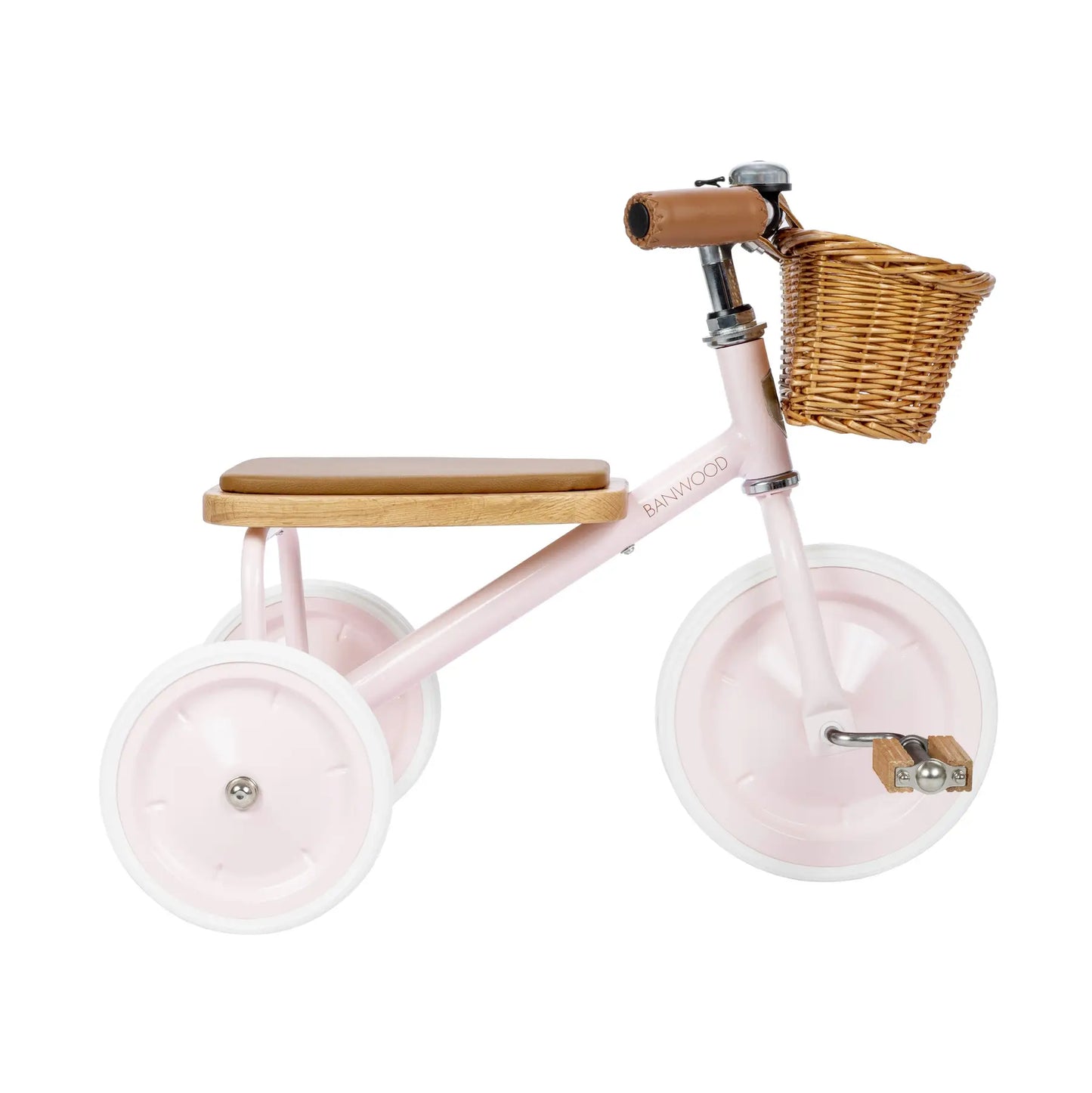 Vintažinis triratukas su krepšeliu - Pink
