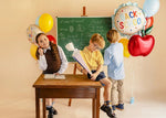 Folinis balionas - „Back to School“ su banguotu kraštu, 52×52 cm - LE KUKU