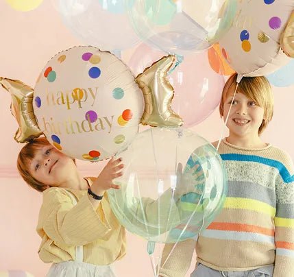 Folinis balionas - Saldainis „Happy Birthday“, 61x37 cm - LE KUKU