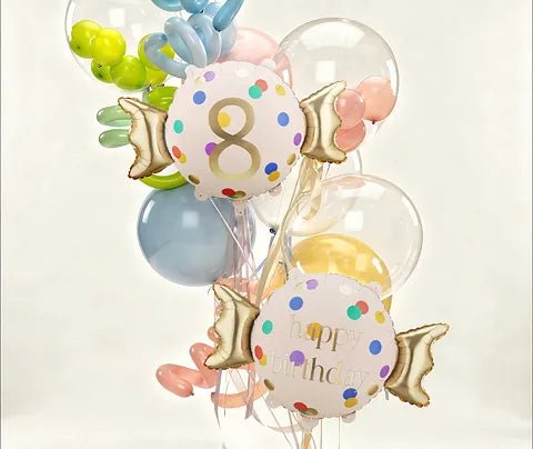 Folinis balionas - Saldainis „Happy Birthday“, 61x37 cm - LE KUKU
