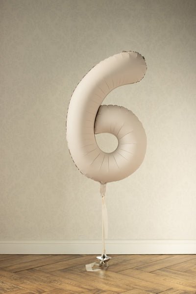 Folinis balionas - Skaičius 6, 86 cm - Matinis - LE KUKU